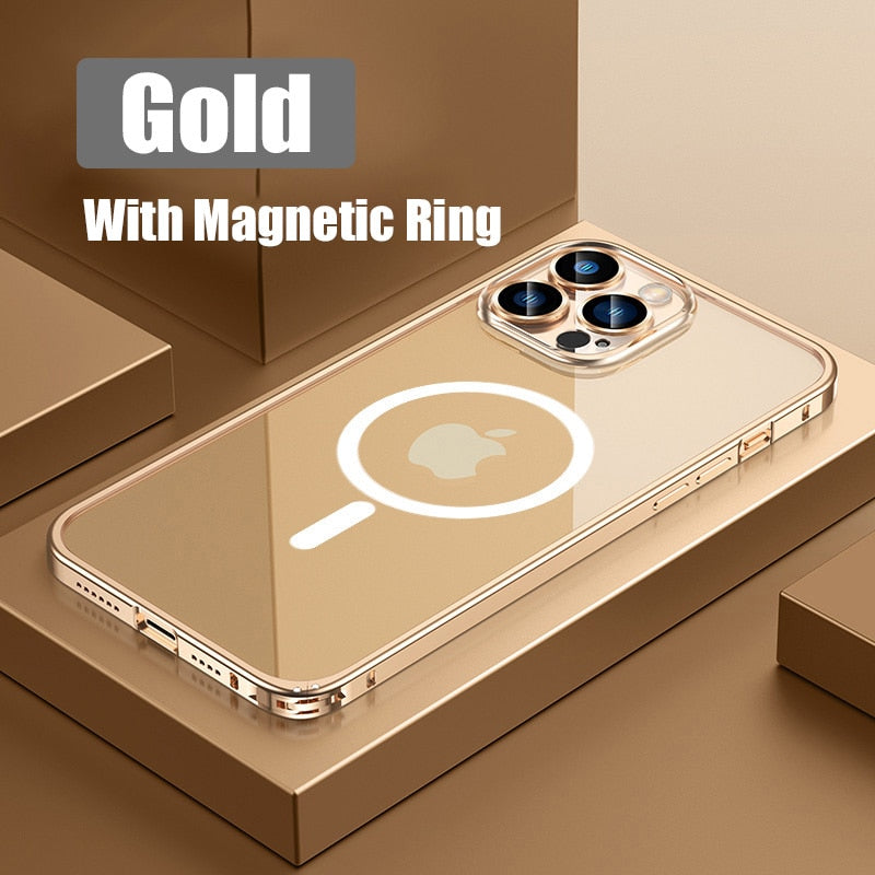 Brehn | Metallstoßstange Aluminium Magnetische Handyhülle