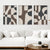 Moderne Geometrische Braune Beige Abstrakte Wandkunst Feine Kunst Leinwanddrucke Bilder Für Wohnzimmer Schlafzimmer Zeitgenössische Innenraumdekoration | Brehn