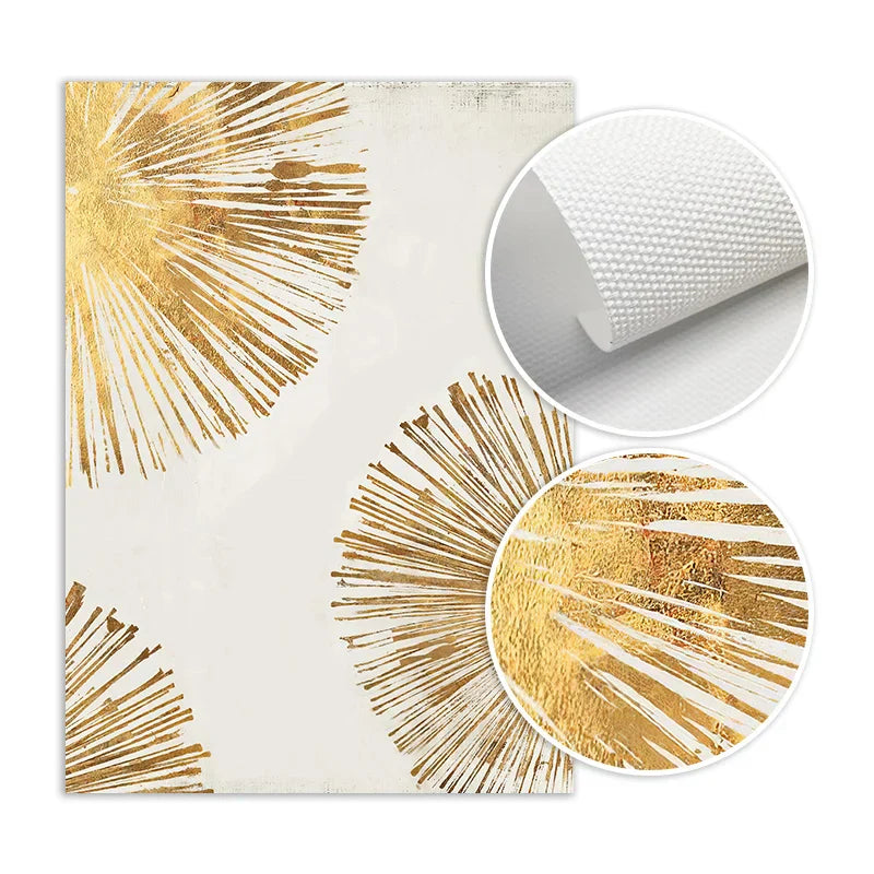 Goldene Radiale Zirkuläre Abstrakte Wandkunst Feine Kunst Leinwanddrucke Poster Bilder Für Wohnzimmer Esszimmer Schlafzimmer Kunst Dekor | Brehn