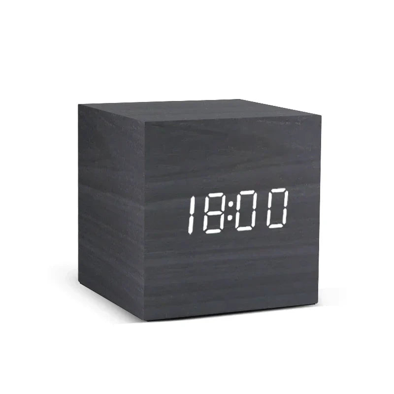 Brehn | Minimalistischer Holz Digitaler Desktop-Wecker