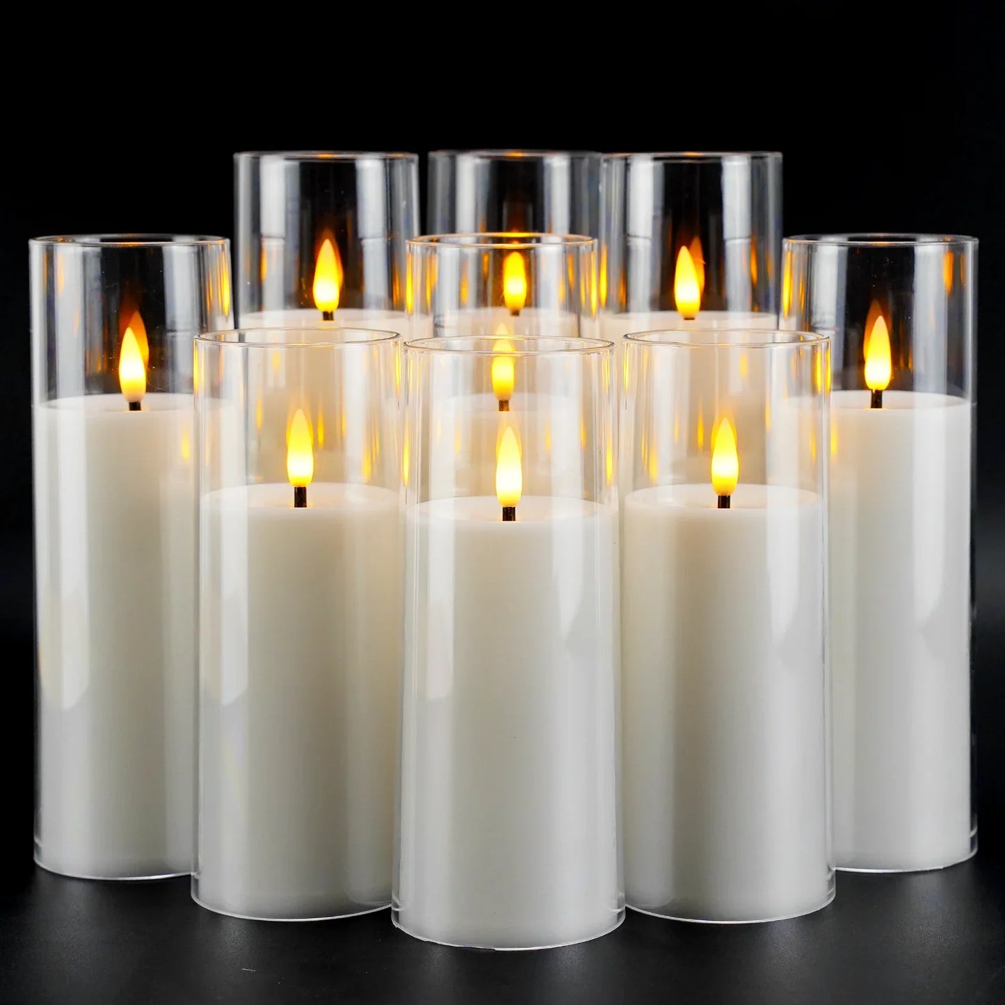 Flammenlose Acrylkerze 9-Teile-Set Brehn
