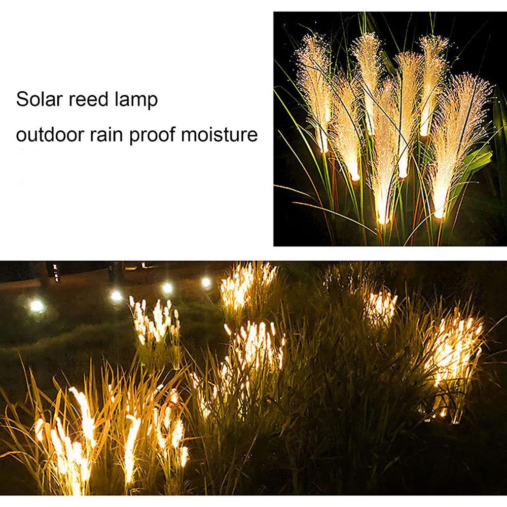 VIvolux | Solar Reed Wasserdichte Faser Patio Lichter