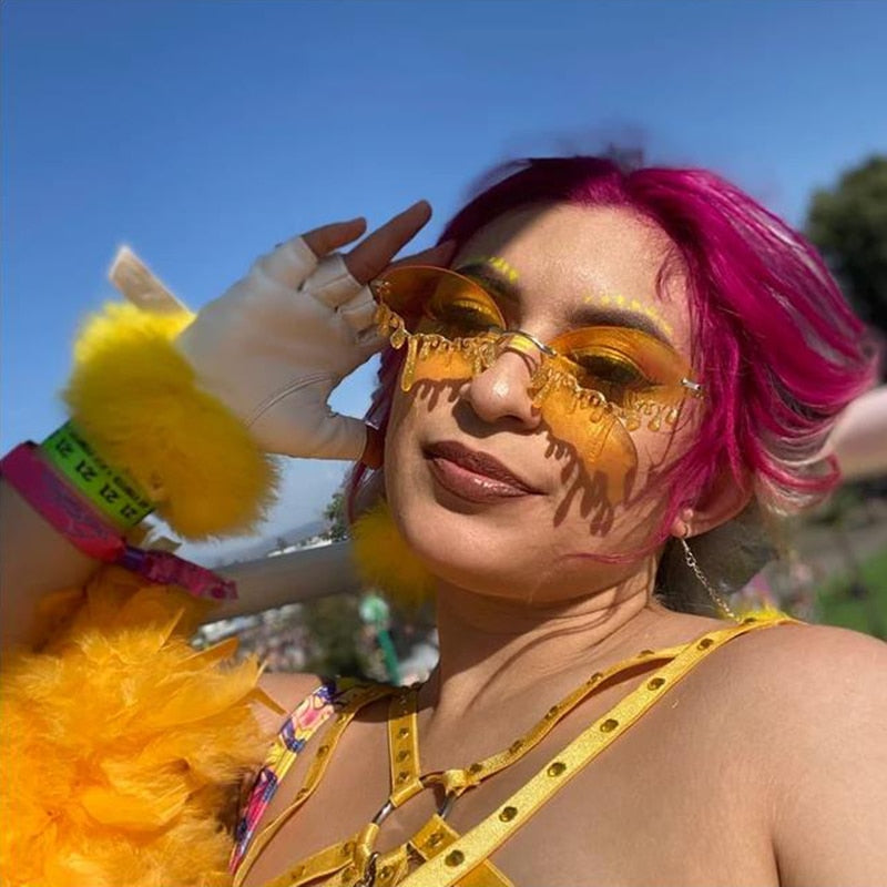Wein mich ein Glitter' Sonnenbrille | Lass die Festivalsaison beginnen! | Brehn