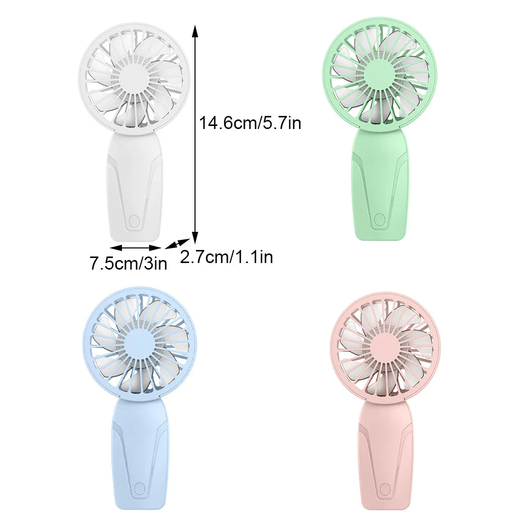 Portabler Handheld Mini Ventilator – Leichter ABS USB-wiederaufladbarer Taschenventilator für kühlende Erfrischung unterwegs | Brehn