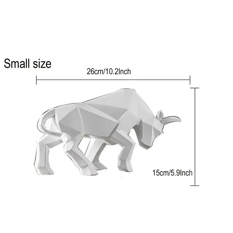 Brehn | ToroArte Stier Skulptur | Nordisches Design | Harzfigur Modern | 35 cm / 26 cm