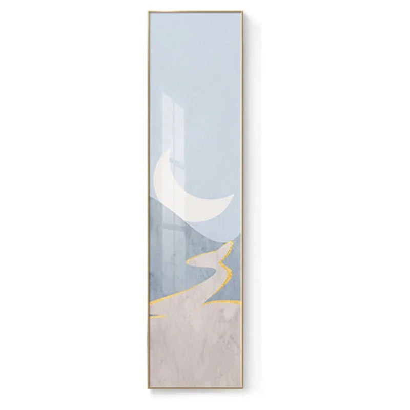 Minimalistische urbane abstrakte Wandkunst Fine Art Leinwanddrucke Hohe vertikale Bilder für Eingangsfoyer Wohnzimmer Heim Büro Dekor | Brehn