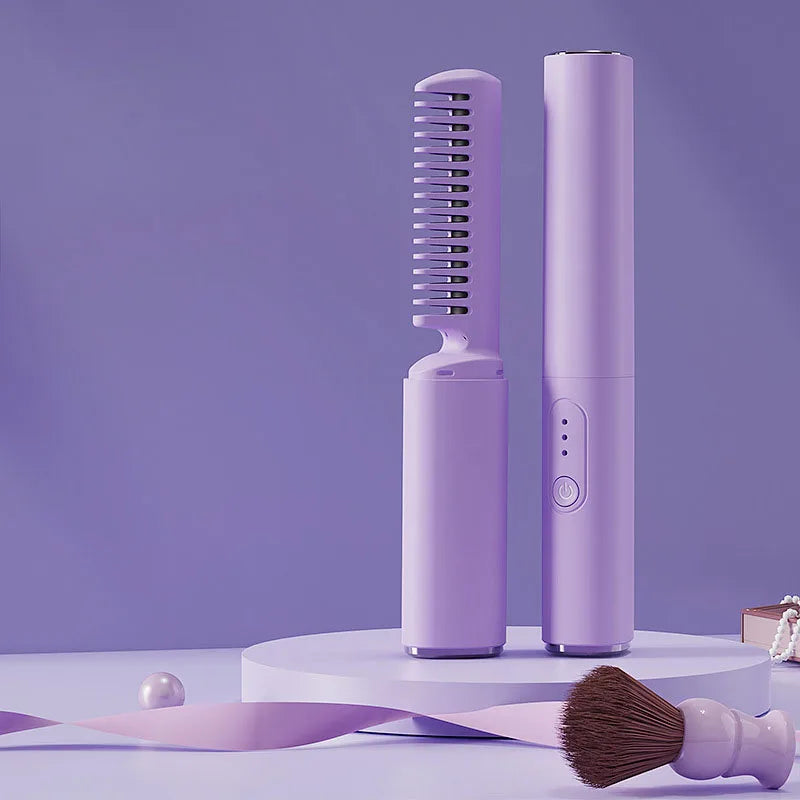 Brehn | Wireless Anti-Burn Tragbarer Haarglätter Kamm