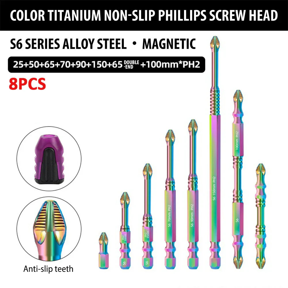 Magnetischer Titan-Schlagschraubenkopf mit rutschfester Oberfläche