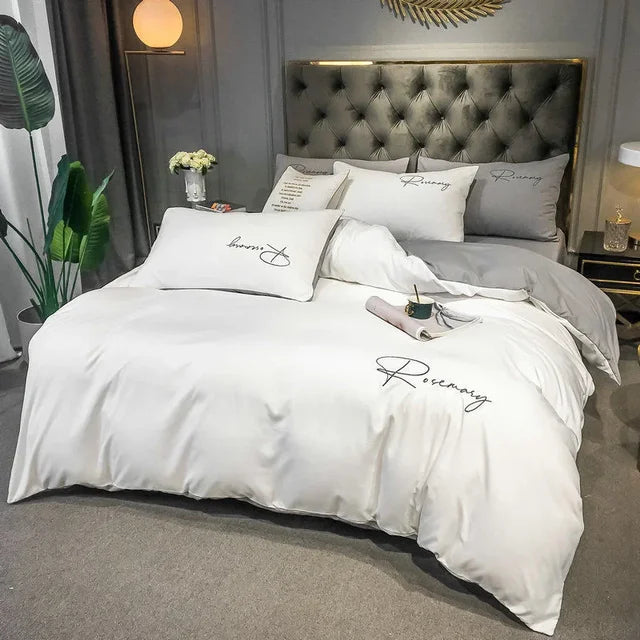 Luxus-Dekbedovertzug mit Eleganter Stickerei – Weich, Atmungsaktiv und Hochwertig | Brehn
