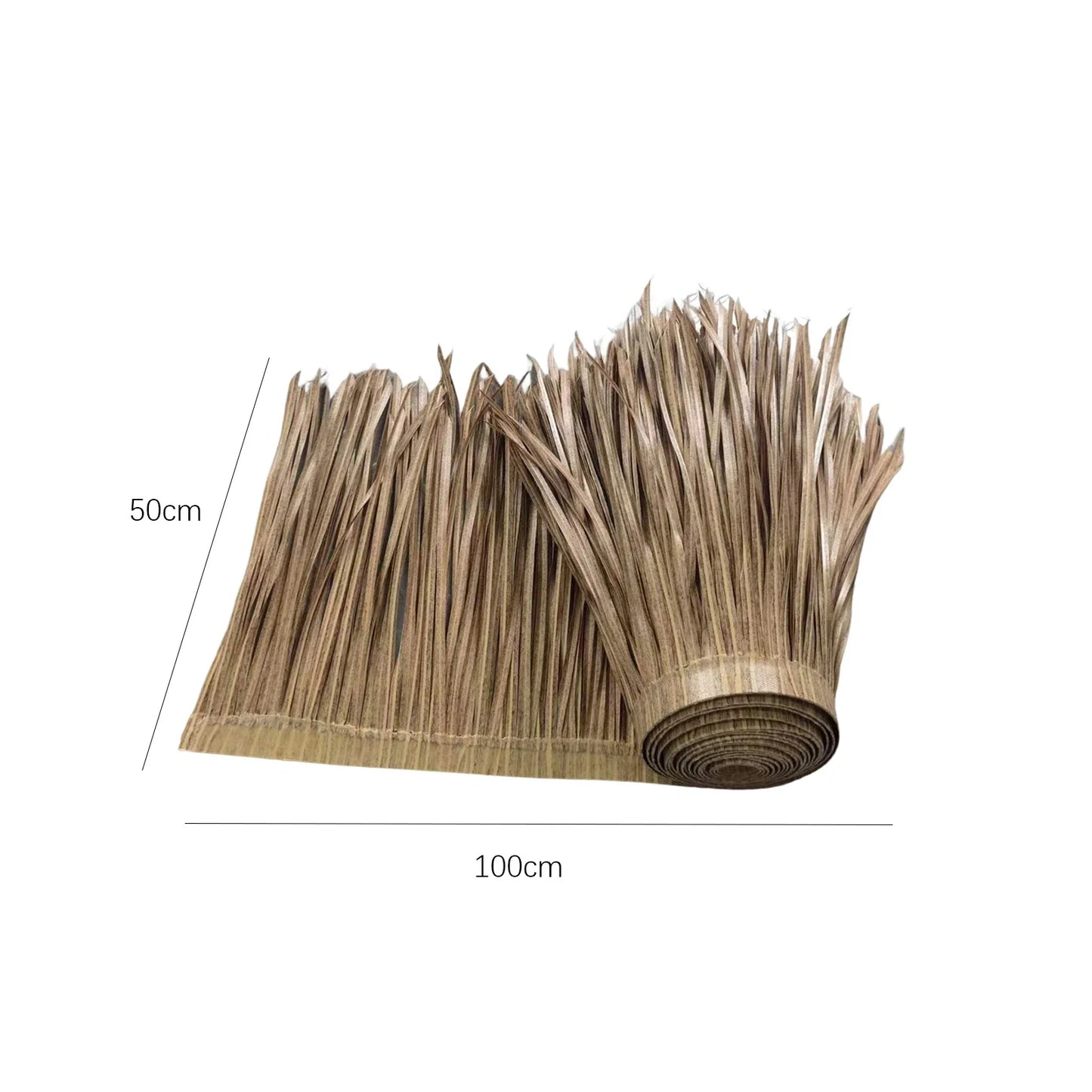 Brehn | TROPISHIELD Künstliches Palmendach | UV-beständig & wetterfest | 100×50 cm | Für DIY-Dächer, Sonnenschirme, Tiki-Bars & Gartenhütten