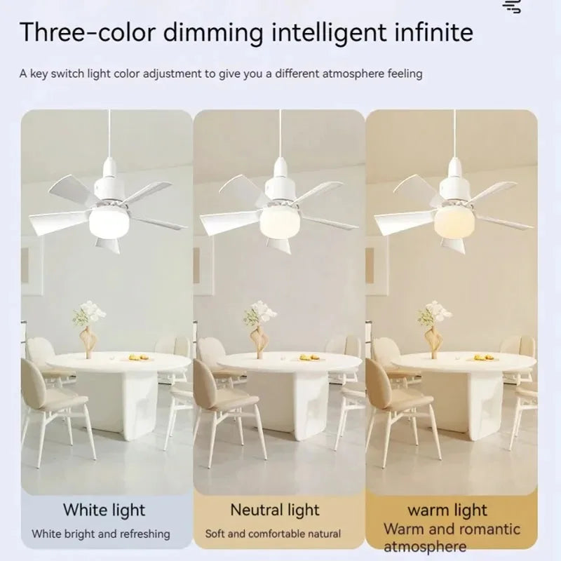 30W E27 Deckenventilator Licht mit Fernbedienung - LED Dimmfunktion, intelligenter leiser Ventilator für Schlafzimmer & Wohnzimmer | Brehn