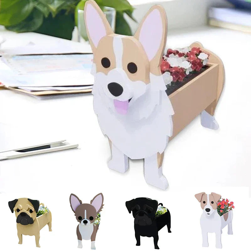 Blumentopf – Pfotenstark – Pflanzgefäß für Hunde – Verschiedene Rassen