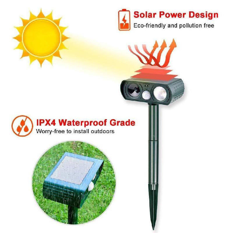 Solar Powered Ultrasonic Animal Repeller | Brehn