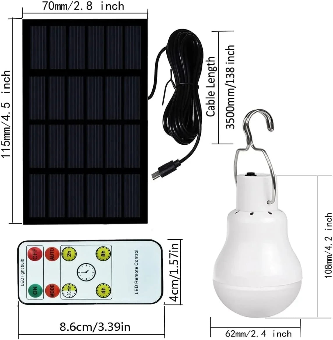 Brehn | Solar-LED-Lampe LumiCamp Pro | Aufladbar via USB & Solar | Wasserdicht IP55 | Tragbare Notlichtlösung mit Dimmfunktion