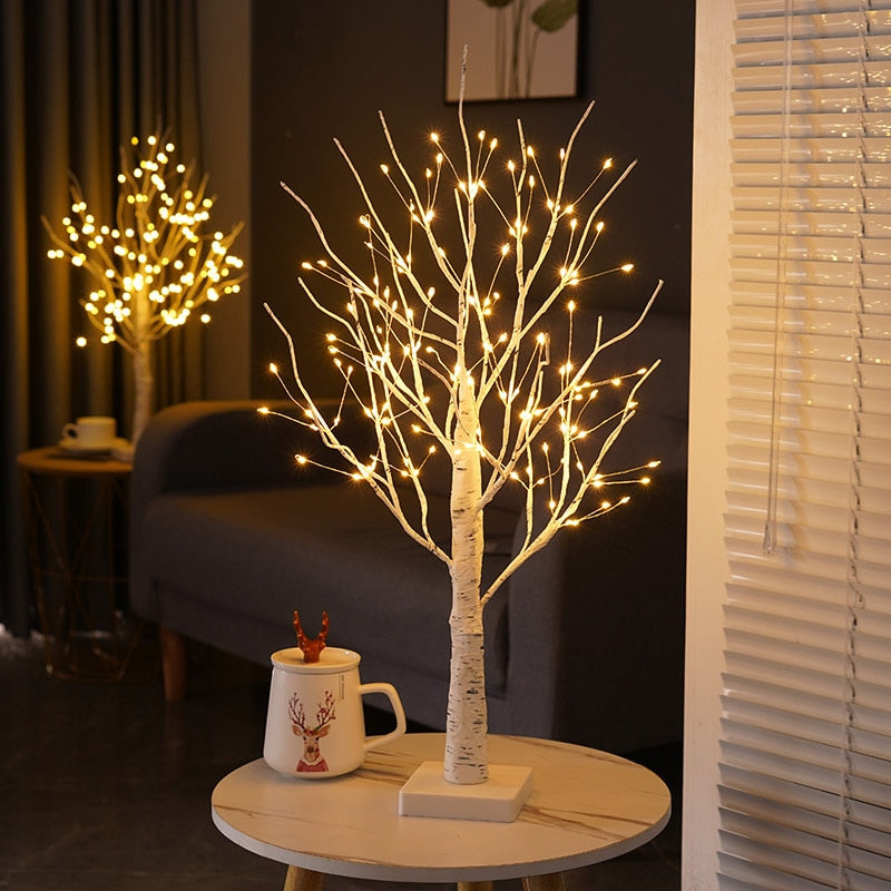 Beleuchtete skandinavische Birke - LumiBirch | Brehn