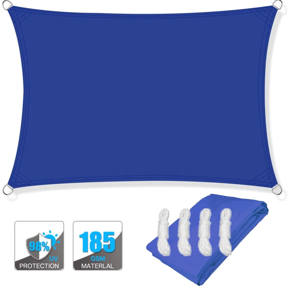 Wasserdichtes rechteckiges Sonnensegel mit UV-Schutz und Montagesatz – ShadeGuard