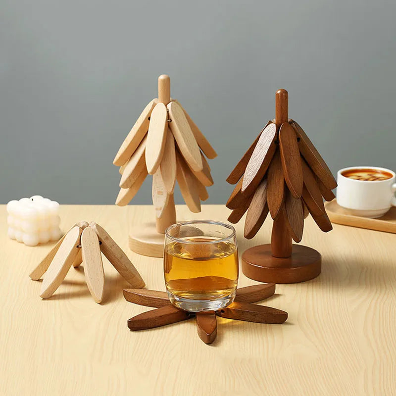 Brehn | Holz Baum Untersetzer Set