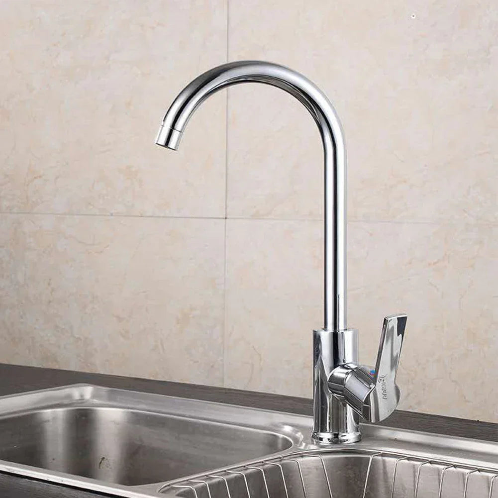Chrom Wasserhahn mit Einhebelmischer – Hochwertiger Wasserhahn für Spülbecken, Leicht zu Reinigen, Langlebig und Einfache Installation für Moderne Küchen | Brehn