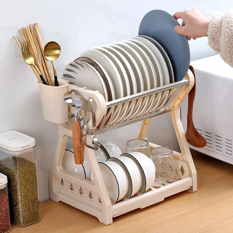 Faltbarer Geschirrorganizer – Praktischer Abtropfständer für Geschirr, Platzsparend und Einfach zu Reinigen, Perfekt für Moderne Küchen und Kleinen Raum | Brehn