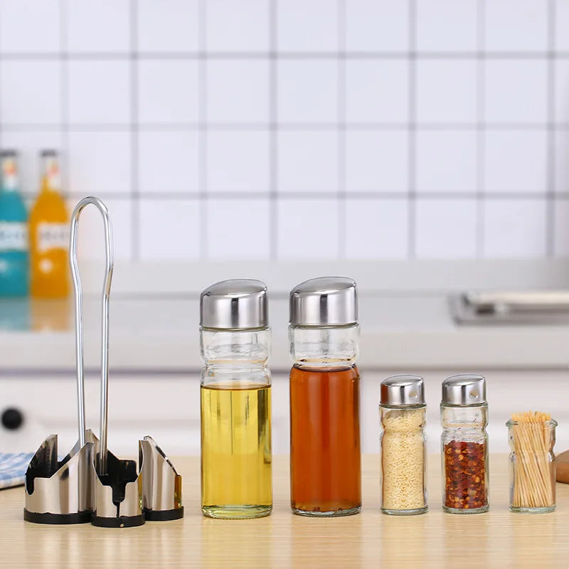 Brehn | Klassisches Set aus Glas-Gewürzbehältern für den Esstisch