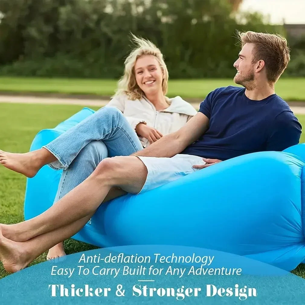 AirRelax Luftsofa | Ergonomisch & Komfortabel | Aufblasbar ohne Pumpe | Für drinnen & draußen