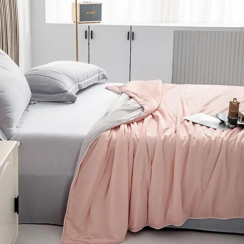Air Condition Sommerdecke — Pure Color Eis-Seide Kühlende Decke, Leicht & Glatt Twin/Kingsize Bettdecke | Brehn