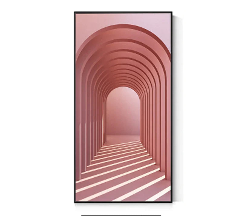 Moderne abstrakte minimalistische Bögen Architektur Wandkunst Fine Art Leinwanddrucke Bilder für Eingangsbereich Foyer Wohnzimmer Home Office Dekor | Brehn