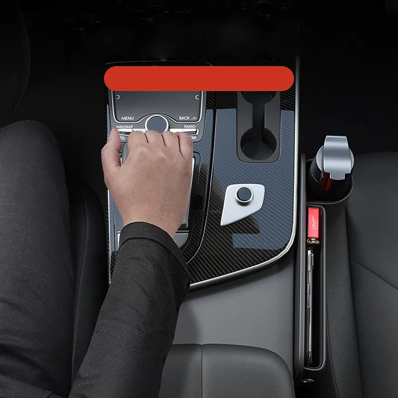 Brehn | Universeller Leder-Sitzspalt-Becherhalter Auto-Organizer