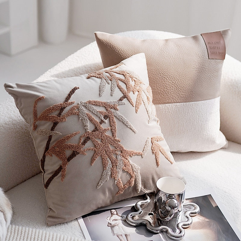 Gesticktes Orchideen Kissenbezug | Brehn