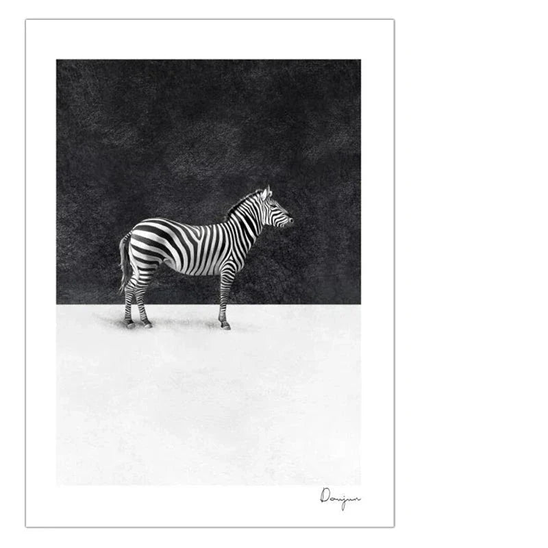 Schwarz Weiß Zebra Poster Wandkunst Fein Kunst Leinwanddrucke Abstrakte Konturlinien Minimalistische Bilder Für Das Wohnzimmer Modernes Home Office Dekor