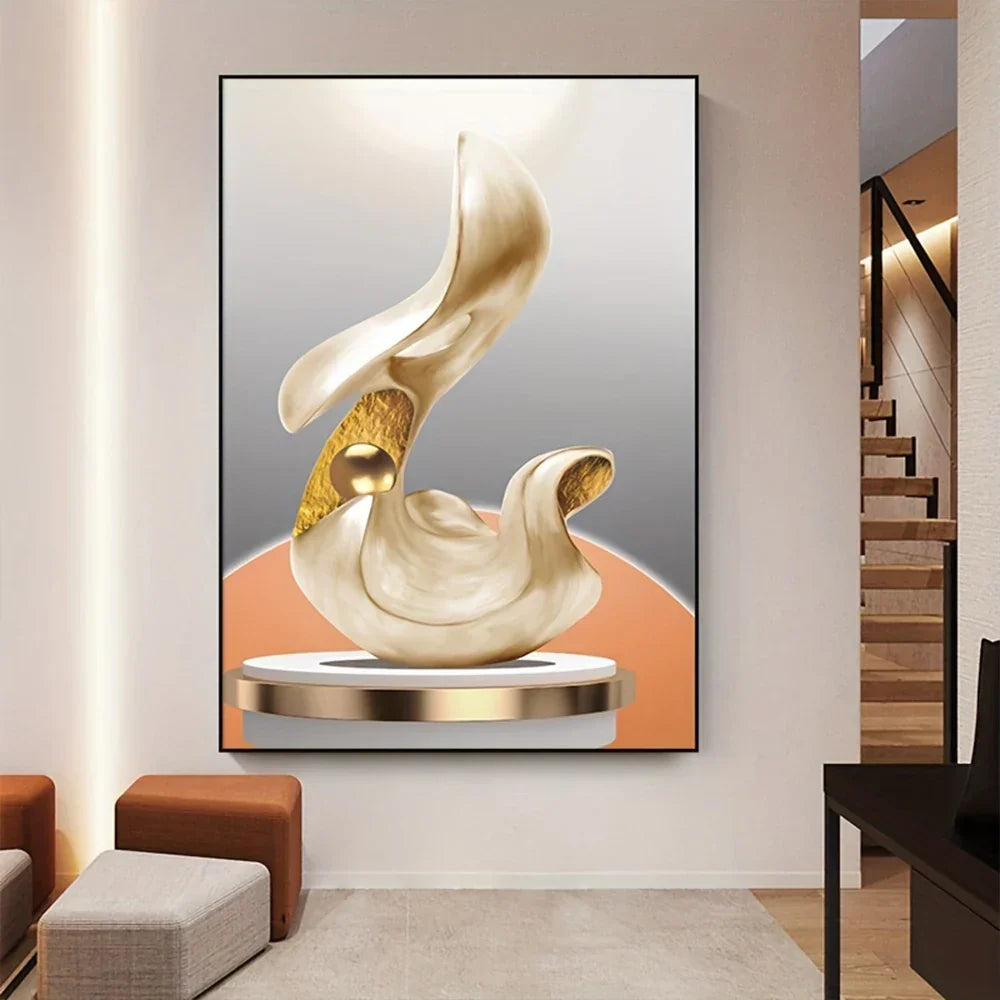 Moderne Ästhetik Abstrakte Stillleben Wandkunst Fine Art Leinwanddrucke Licht Luxus Bilder Für Wohnzimmer Esszimmer Home Office Dekor | Brehn