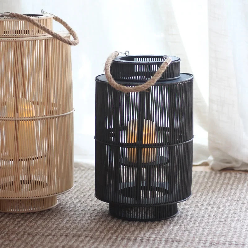 Imitation Bamboo LED Kerzenlaterne Brehn