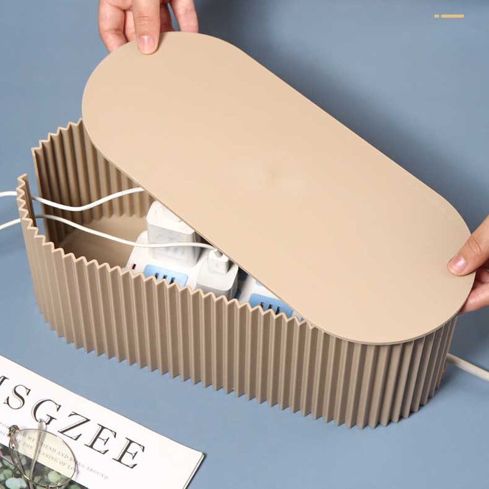 Brehn | Design Aufbewahrungsbox | Organizer für Kabel, Adapter und Steckdosenleisten