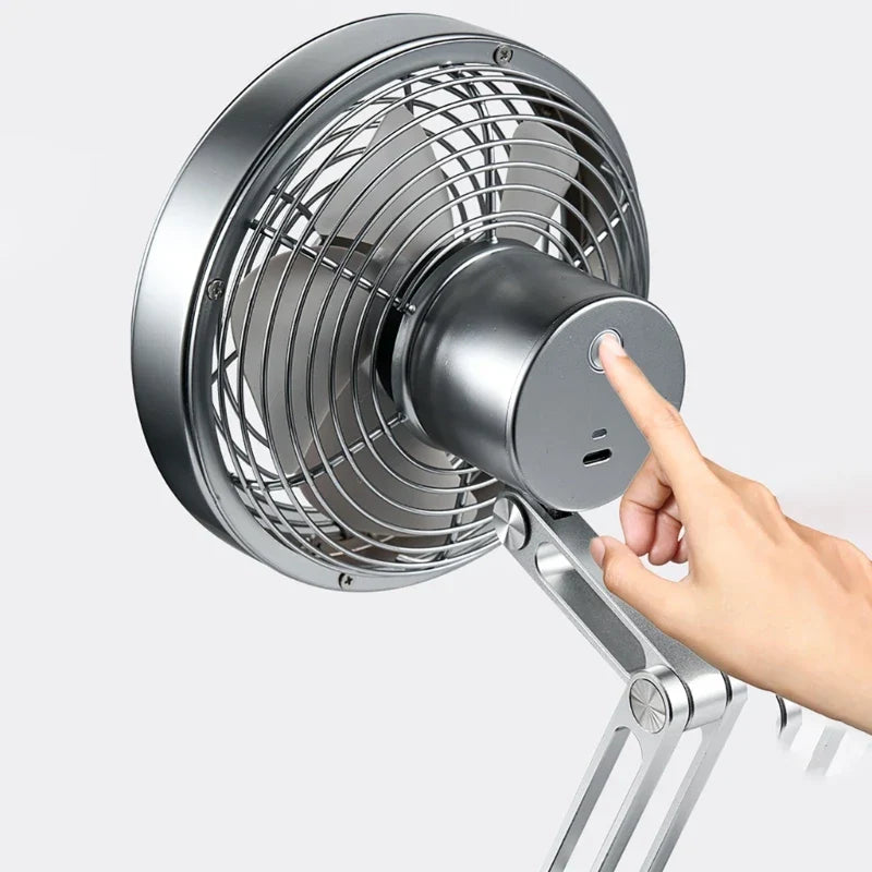 Brehn | Höhenverstellbarer Standfuß Kompakt Turbo Mini Tischventilator