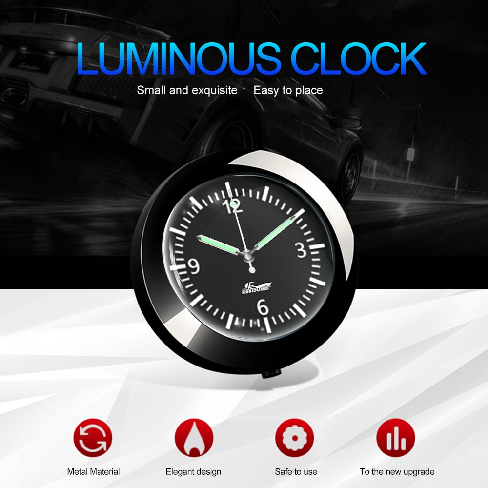 Brehn | Aufklebbare Auto Armaturenbrett Leuchtende Uhr