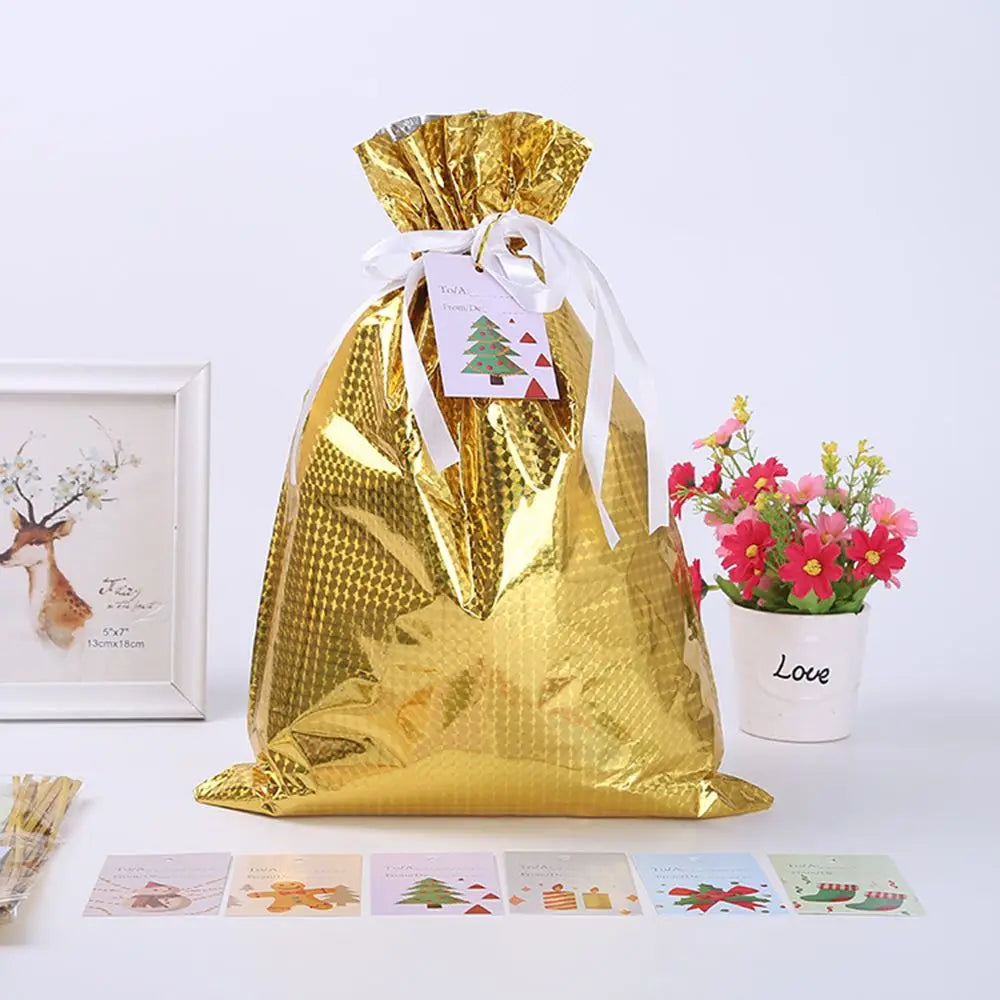 5 Geschenktüten mit Kordelzug