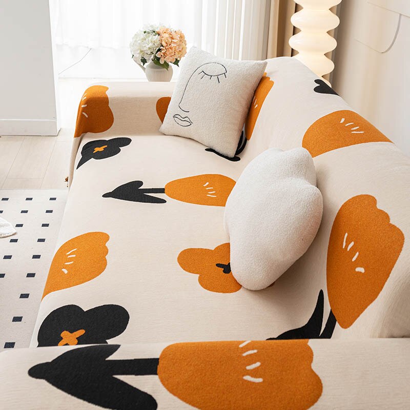 VIvolux | Floral Blossom Rutschfester Moderner Sofabezug