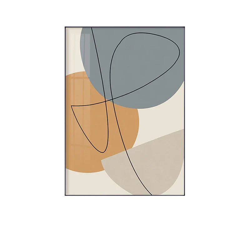 Moderne abstrakte erdige Töne geometrische Wandkunst Fine Art Leinwanddrucke Bilder für Wohnzimmer Esszimmer zeitgenössische Wohnkultur | Brehn