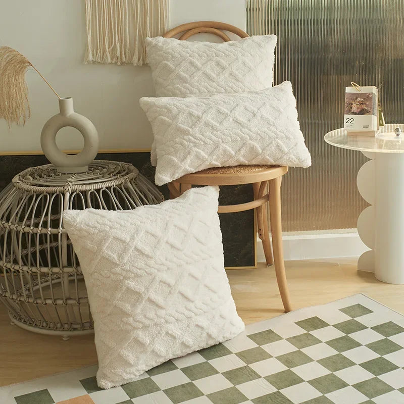 Brehn | SilkAura Dekokissenbezug - Luxuskomfort mit geometrischem Jacquard