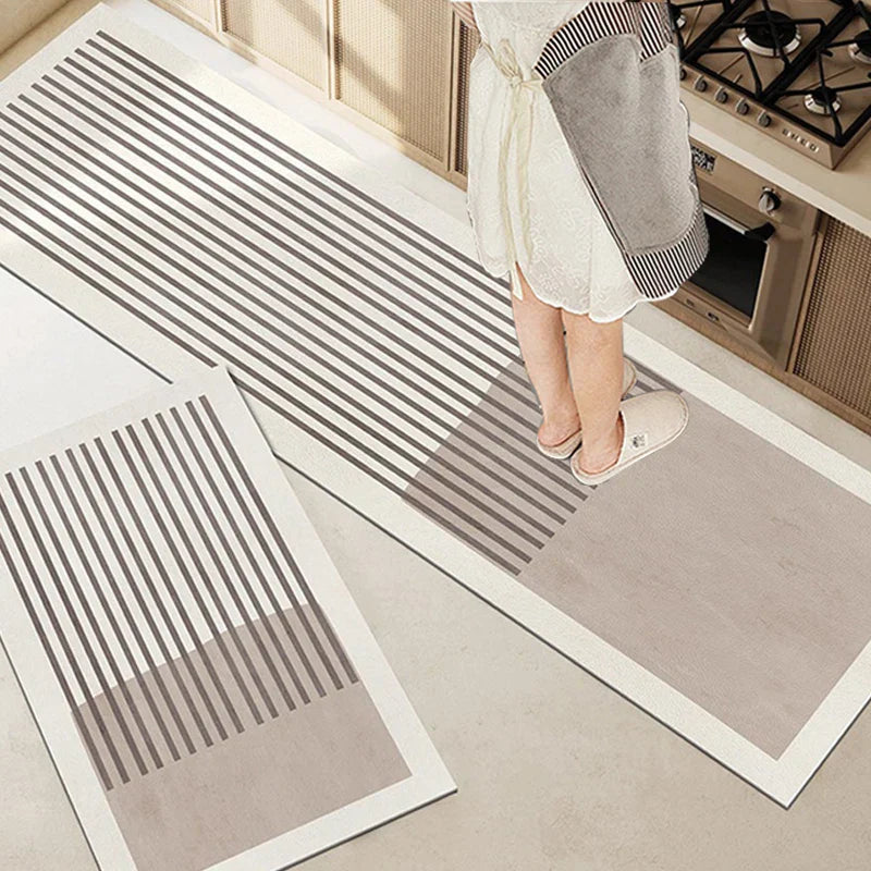 Brehn | Pureterra | Küchenteppich Super Absorbierend | Rutschfest & Waschbar | Diatomit Design | Oval & Lange Form | Komfortteppich für Küche & Badezimmer