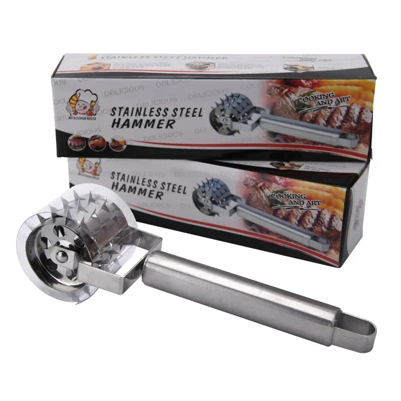 Brehn | SteelTender Fleischklopfer | Edelstahl Fleischzartmacher mit Schlagkopf | Für Steak, Schnitzel & Schweinefleisch | 18 cm