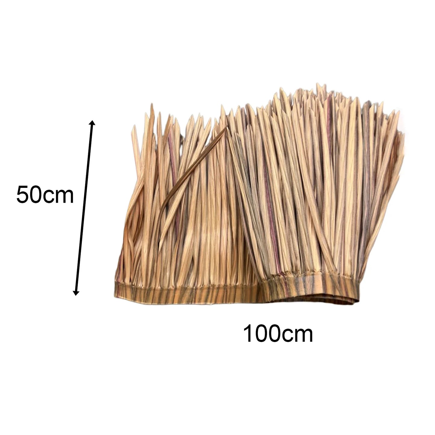 Brehn | TROPISHIELD Künstliches Palmendach | UV-beständig & wetterfest | 100×50 cm | Für DIY-Dächer, Sonnenschirme, Tiki-Bars & Gartenhütten