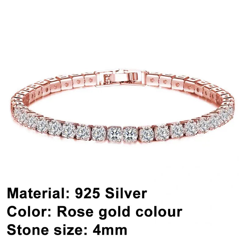 Tennisarmband – Strahlen Sie mit Haltung: Eleganz aus Sterling Silver und Hip-Hop Flair!
