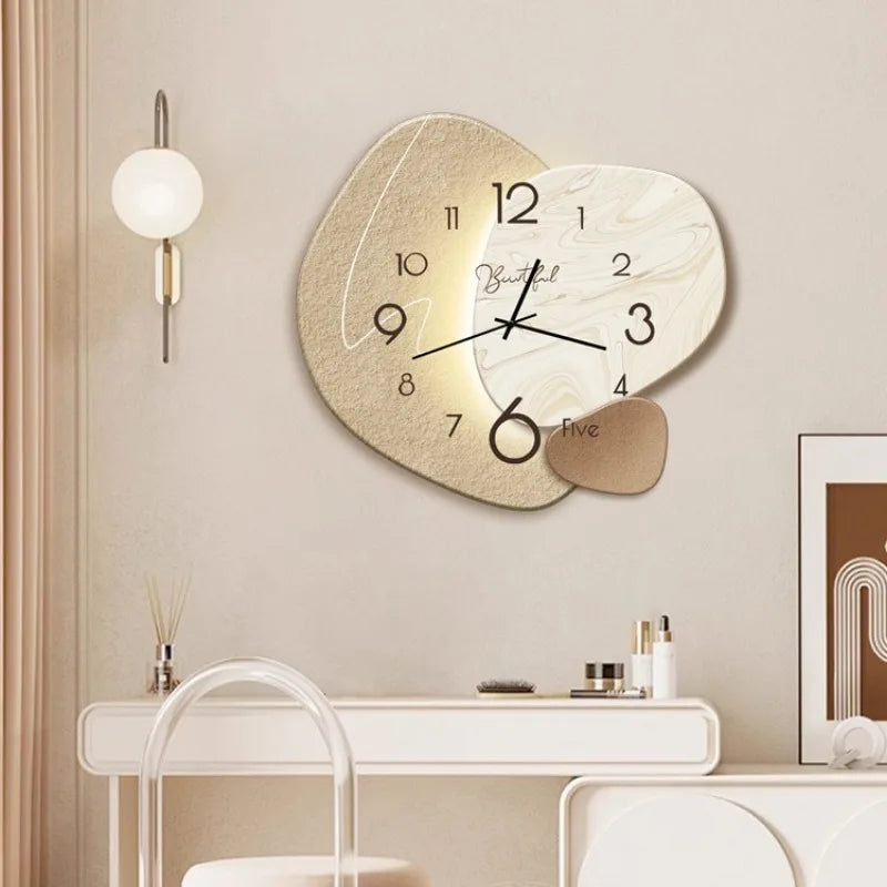 Moderne Design-Wanduhr für Wohnzimmer – Stilvolle, leise Wanduhr für elegante Raumgestaltung | Brehn