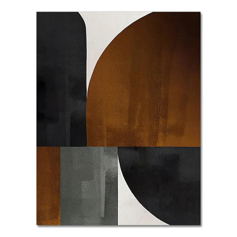 Skandinavische Minimalistische Geometrische Dunkle Neutrale Farben Wandkunst Fine Art Leinwanddrucken Moderne Abstrakte Bilder Für Wohnzimmer Wohnkultur | Brehn