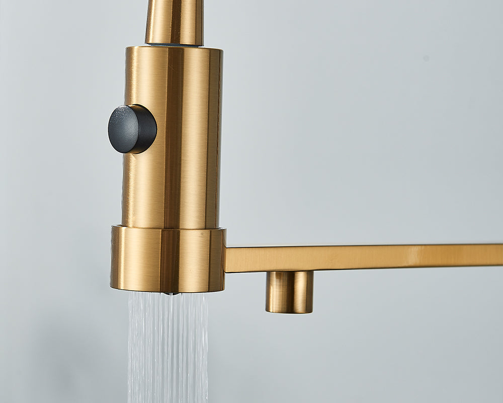Sandsberg Schwarzer Filter-Küchenwasserhahn mit Dual-Auslauf – Mischbatterie mit Wasserfilter für Küchen, Wasseraufbereitung und Reinigung | Brehn