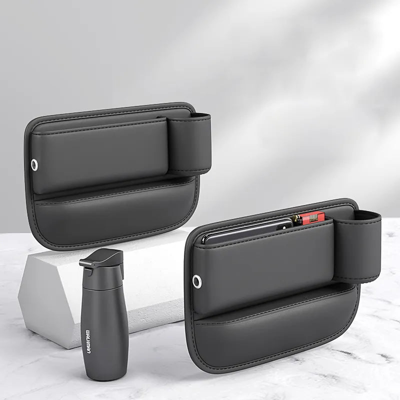 VIvolux | Universeller Ledersitzspalt-Becherhalter Auto-Organizer