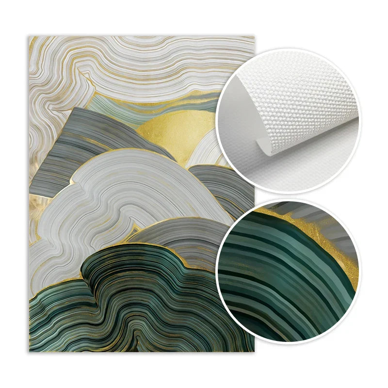 Grün Beige Grau Fließende Wirbel Abstrakte Wandkunst Feine Kunstdrucke Bilder Für Moderne Wohnung Esszimmer Wohnzimmer Kunst Dekor | Brehn
