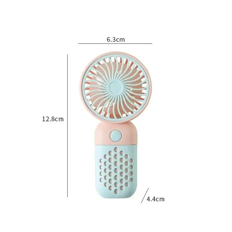 2024 Neuer Cartoon Handheld Ladeventilator - Süßer und tragbarer Mini-USB-Taschenventilator für Studenten | Brehn