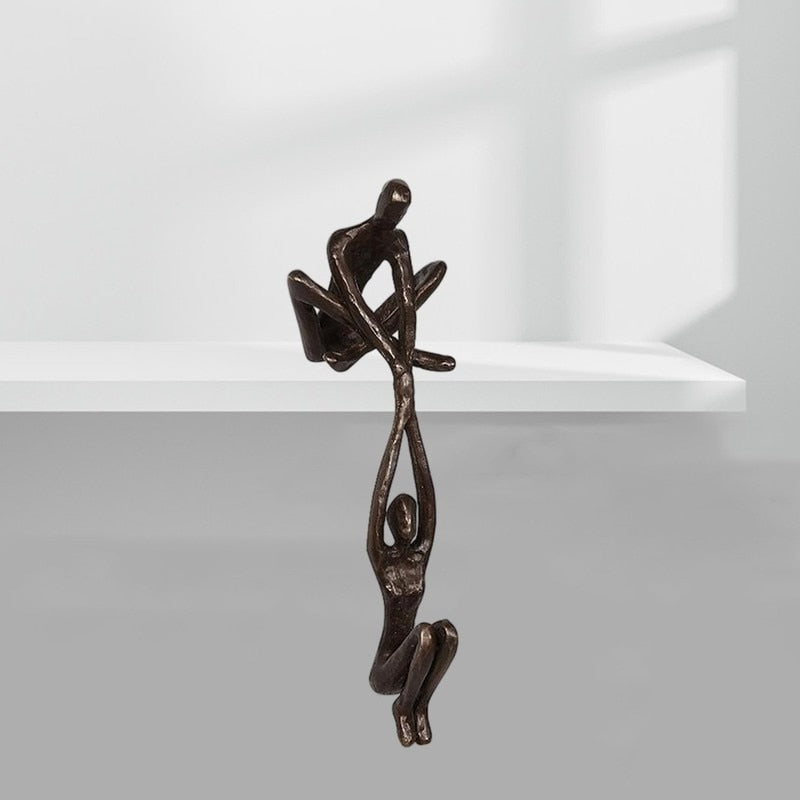 Verbindo Dekorative Figur Polystone Schwarz Moderne Skulptur 20 cm | Brehn